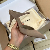 Sandália Arezzo + TIG Salto Fino Camurça A134110004