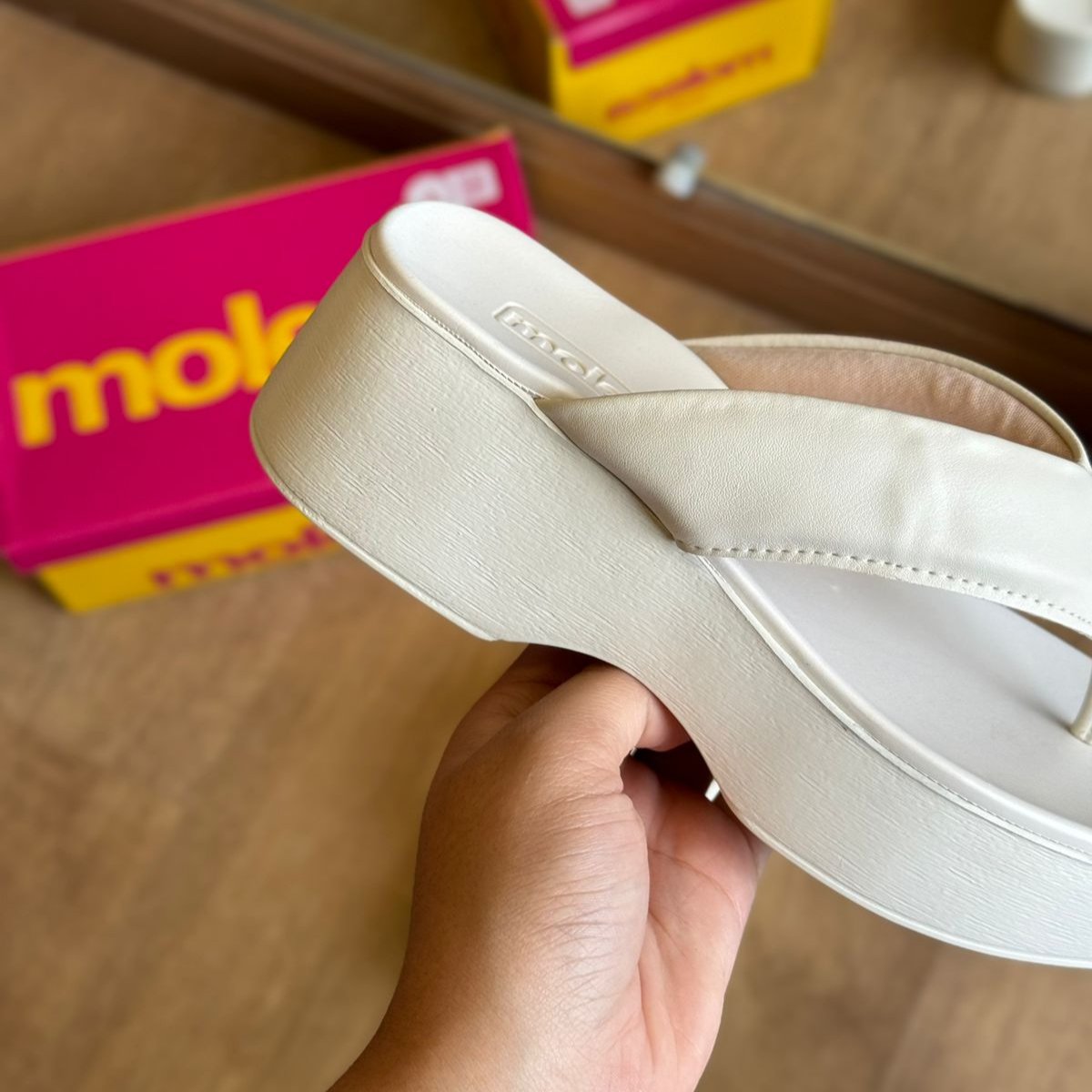 Sandália Papete Moleca Anabela 5503.105