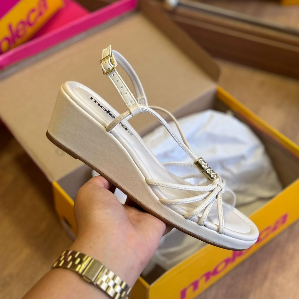 Sandalia Moleca Detalhe nas Tiras Anabela 5512.105