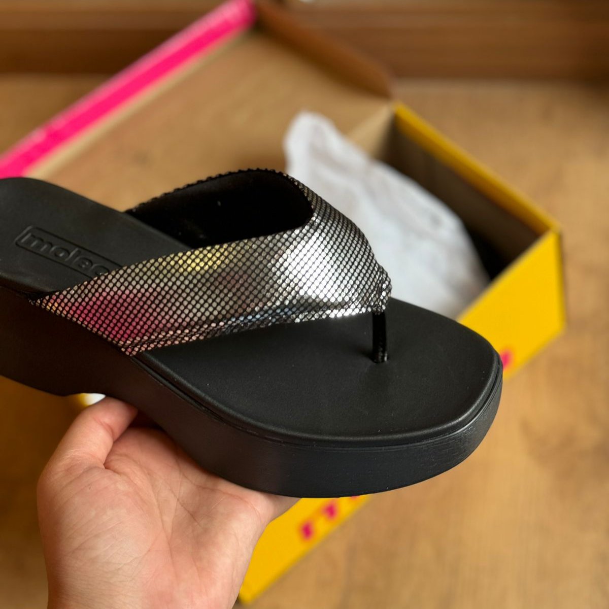 Sandália Papete Moleca Anabela 5503.105