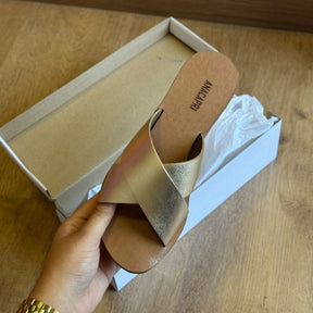 Rasteira Ana Capri Tiras Cruzadas C300140004