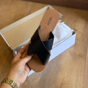 Rasteira Ana Capri Tiras Cruzadas C300140004