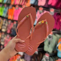 Havaianas Slim Square Logo Pop Up - Pin Tucano, Coqueiro, Sol  e Água de Coco