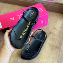 Sandália Rasteira Arezzo Slim Strass Lara Z191140022