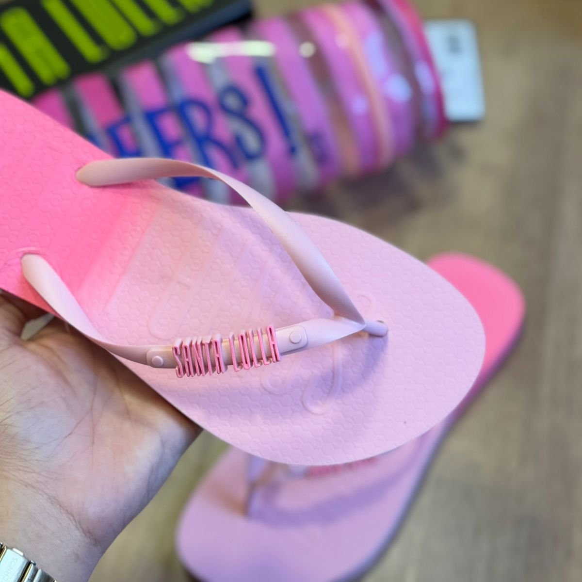 Kit Santa Lolla Chinelo Flip Flop Borracha E Necessaire Estampada 059A.4C52