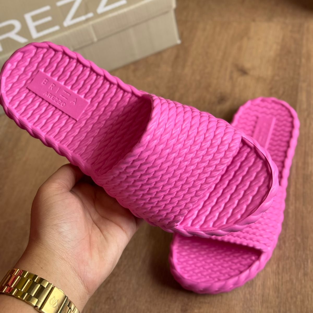 Chinelo Slide Arezzo Marrocos Brizza Z190410001