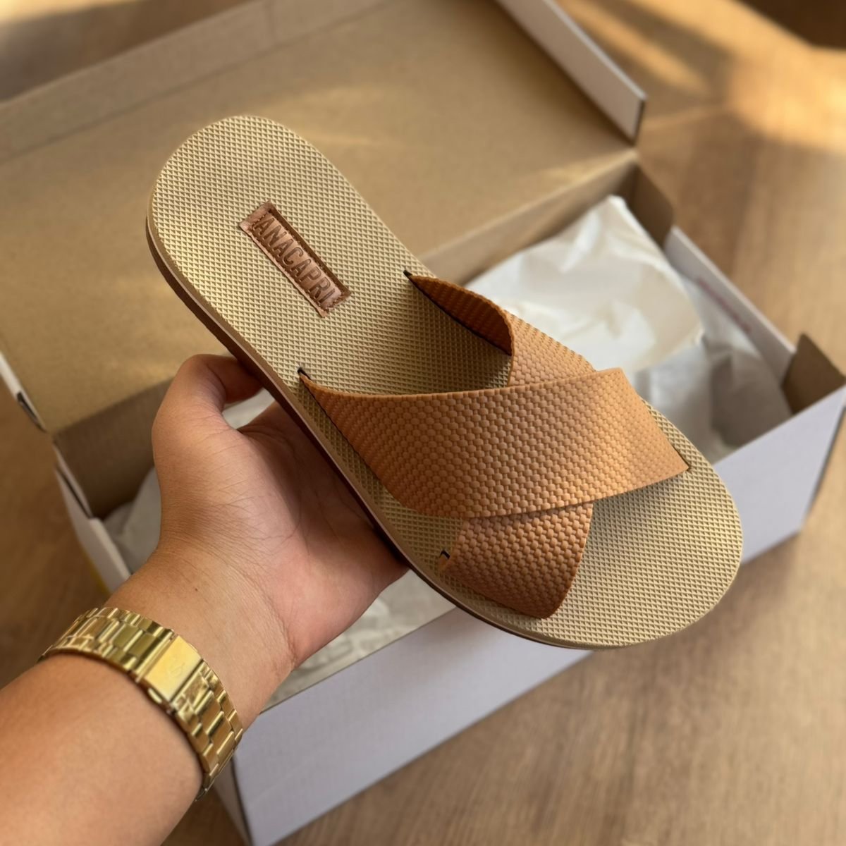 Papete Ana Capri Tiras Cruzadas Eva C303090007