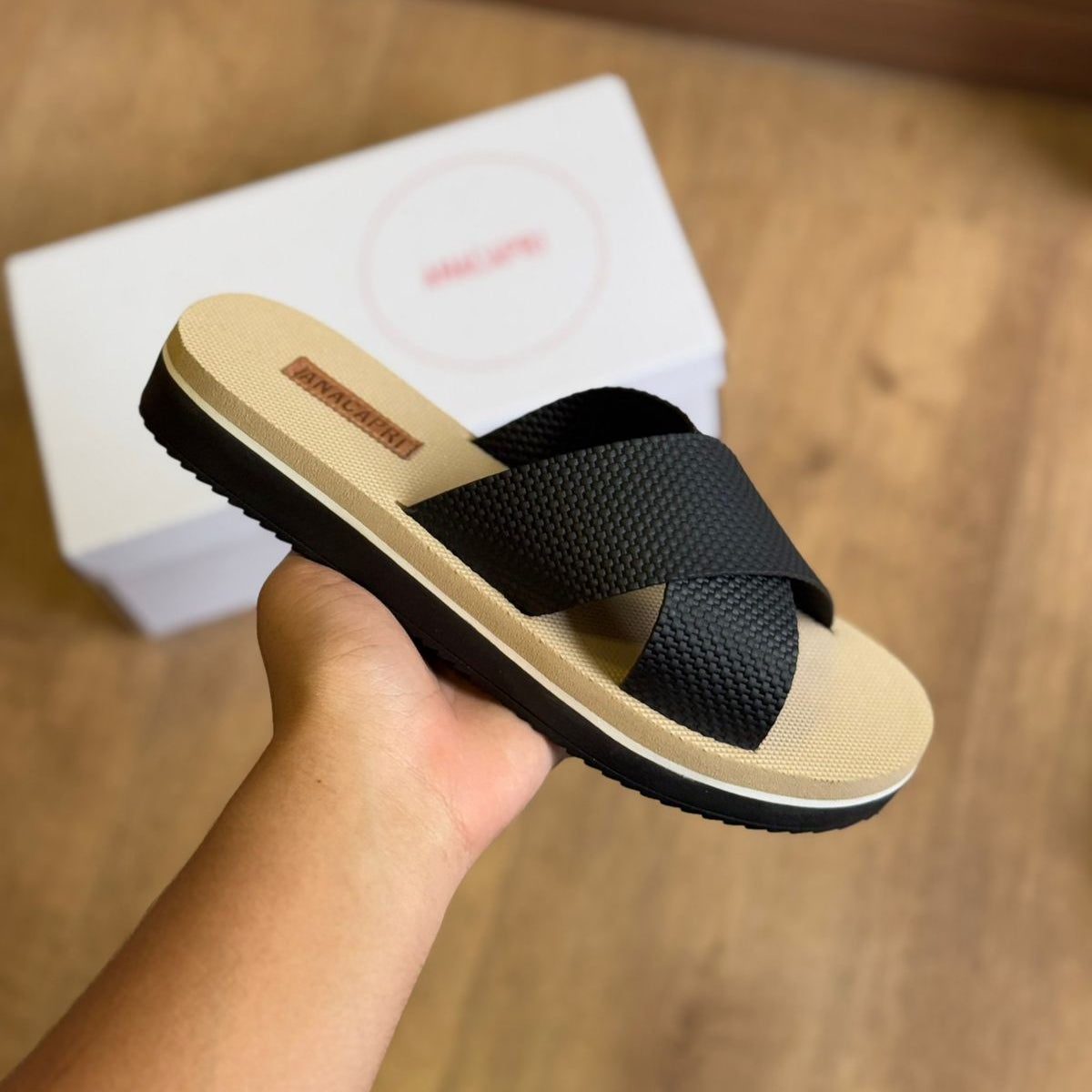 Papete Ana Capri Tiras Cruzadas Eva C303090007