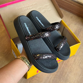 Sandália Moleca Papete Tira Grossa 5507.101.28959