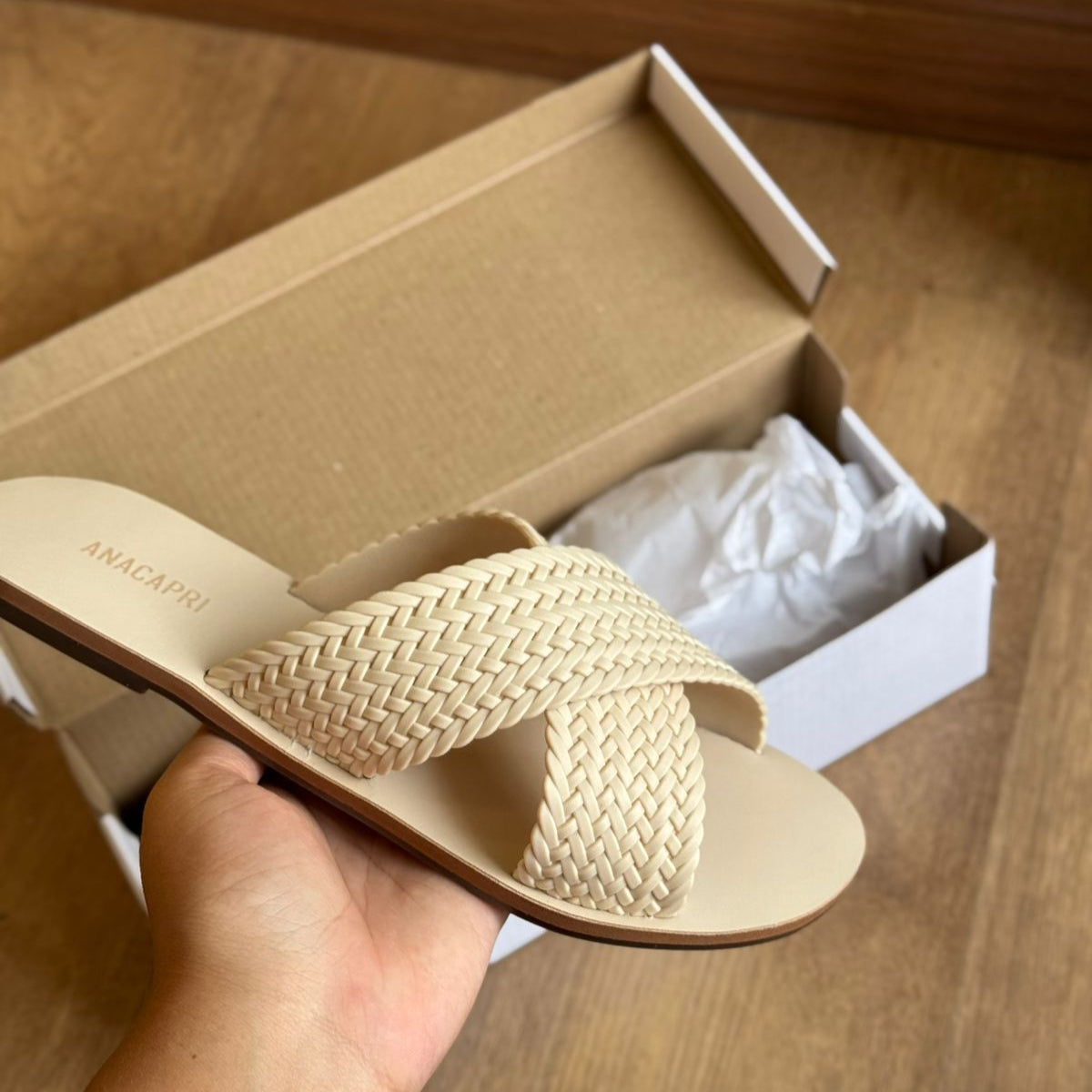 Rasteira Ana Capri Color Vibes Trançada C300140158