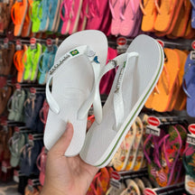Havaianas Brasil +Placa Logo + Pin Sereia, Concha e Golfinho