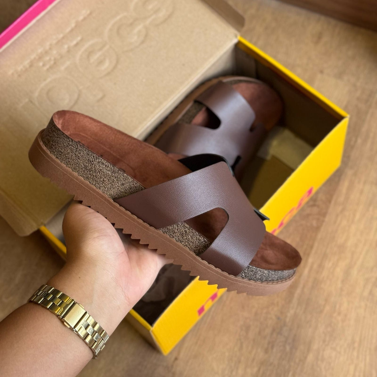 Sandália Moleca Tamanco Plataforma 5500.100