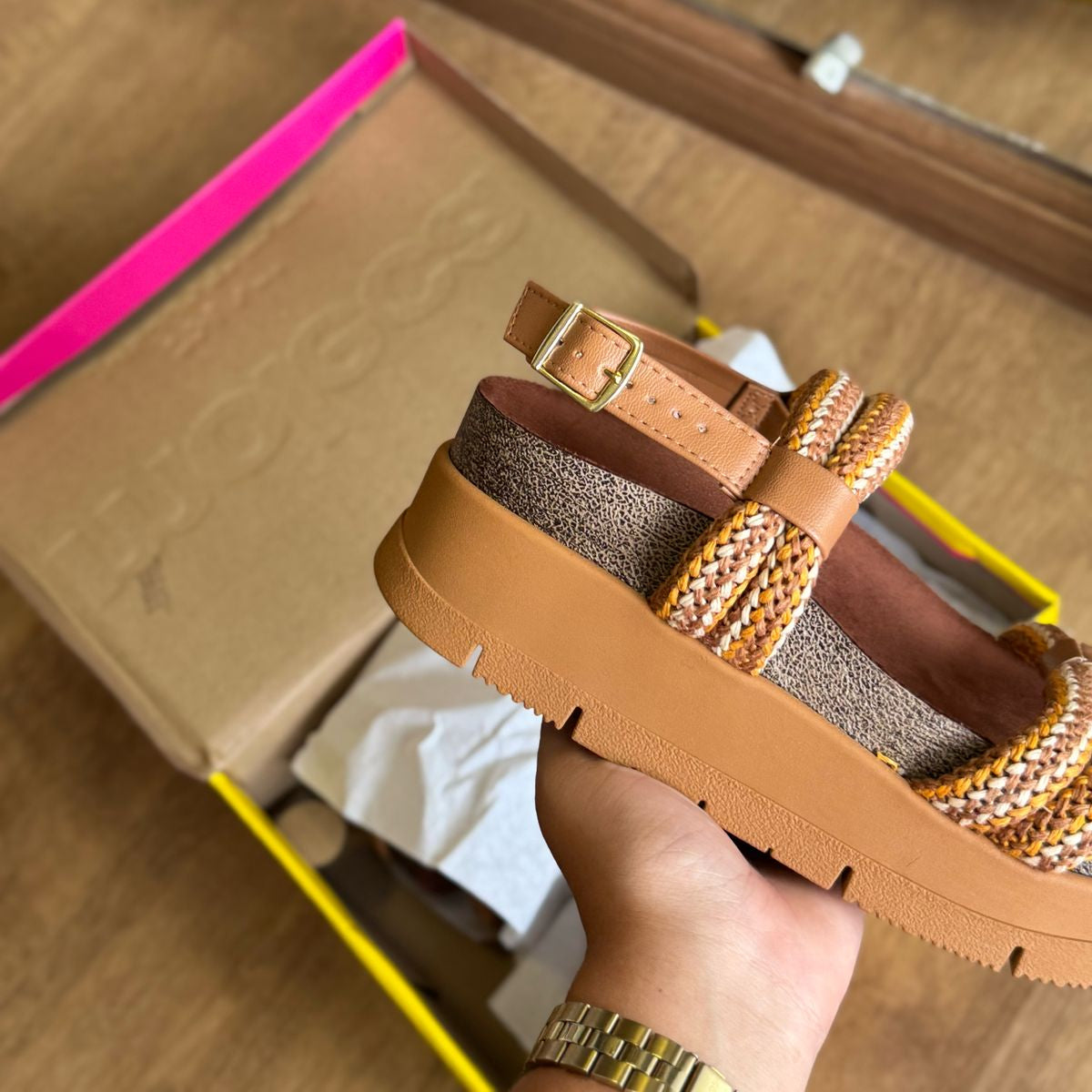 Sandália Moleca Tiras Grossas Flatform 5513.107