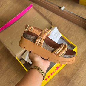 Sandália Moleca Tiras Grossas Flatform 5513.107