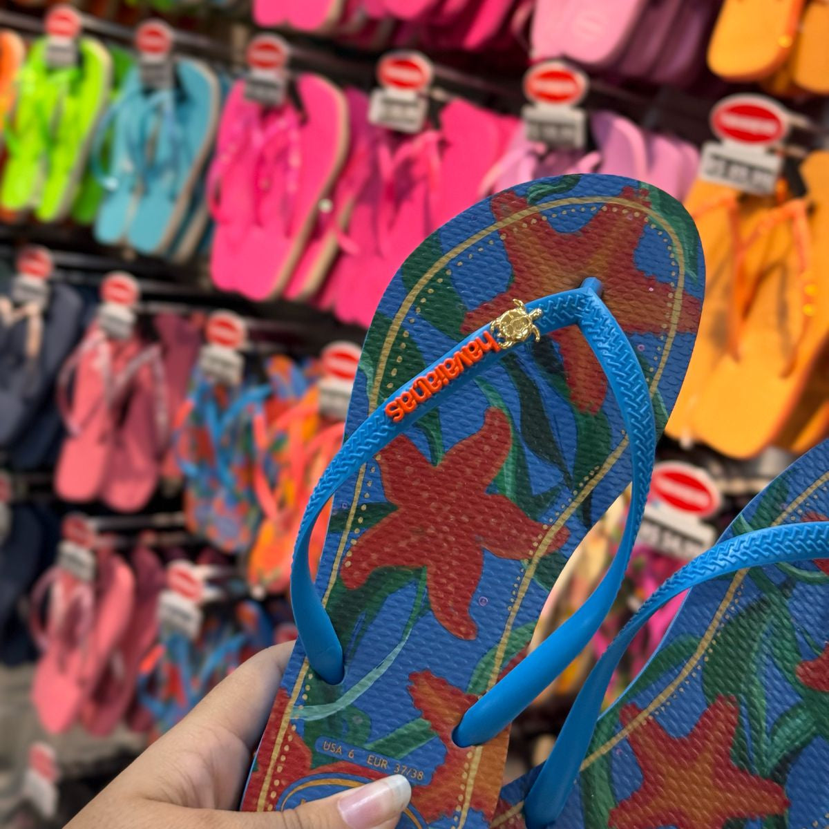 Havaianas Slim Tropical + Pin Estrela e Tartaruga (GRÁTIS)