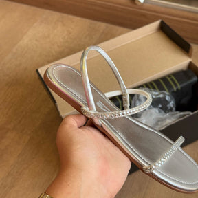 Sandália Santa Lolla Rasteira Metalizada 06AF.411E