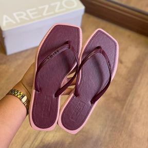 Chinelo de Dedo Arezzo Square Bicolor Brizza Z190270026