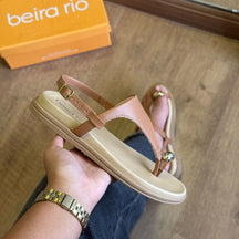 Sandália Beira Rio Detalhe Dourado 8513.113.14710