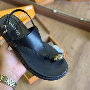 Sandália Beira Rio Detalhe Dourado 8513.113.14710