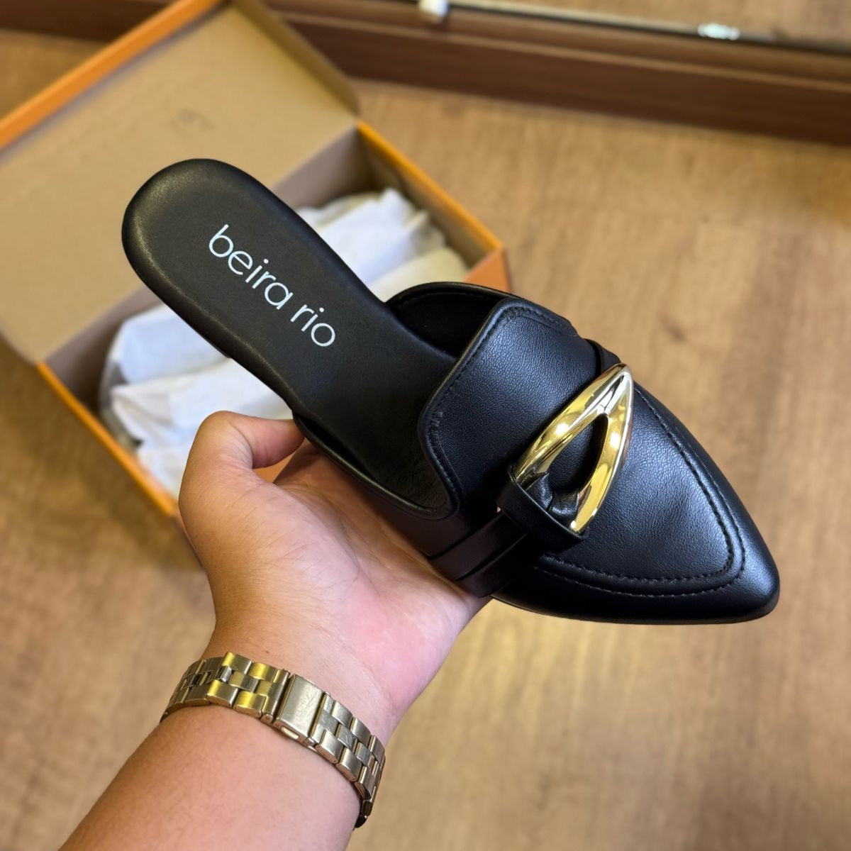 Mule Beira Rio com Detalhe Dourado 4134.1003