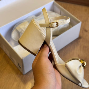 Sandália Arezzo Salto Bloco Arredondado A124630059