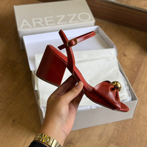 Sandália Arezzo Salto Bloco Arredondado A124630059