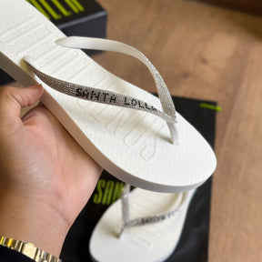 Chinelo Santa Lolla Flip Flop Borracha Tiras Brilho 0342.488C.0016
