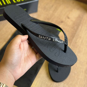 Chinelo Santa Lolla Flip Flop Borracha Tiras Brilho 0342.488C.0016
