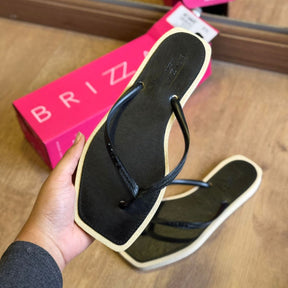 Chinelo de Dedo Arezzo Square Bicolor Brizza Z190270026