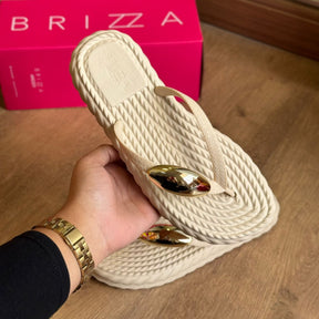 Sandália Arezzo Detalhe Dourado na Tira Z191550005