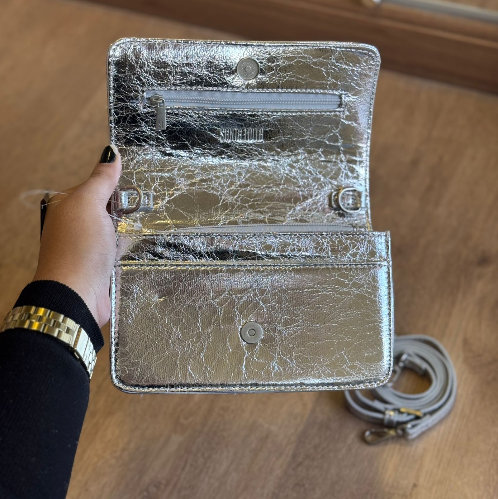 Bolsa Santa Lolla Metal Crinkle e Soft 0470.4BD2