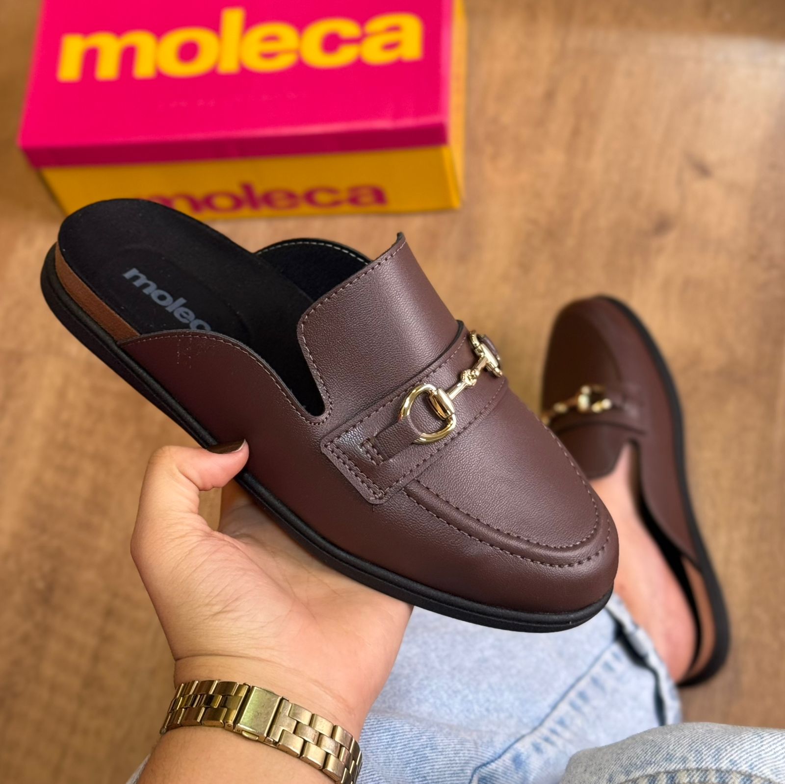 Mule Moleca Nó Dourado 5826.101