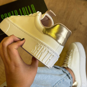 Tênis Santa Lolla Flatform Lolla Sport Com Detalhes Em Verde 038F.292E