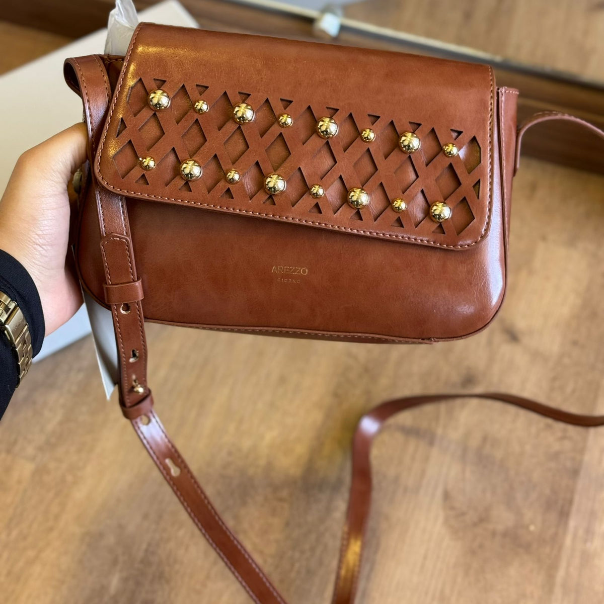 Bolsa Arezzo Tramado de Ouro A500210974