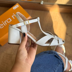 Sandália Beira Rio Salto Bloco Tiras Entrelaçadas 8436.242