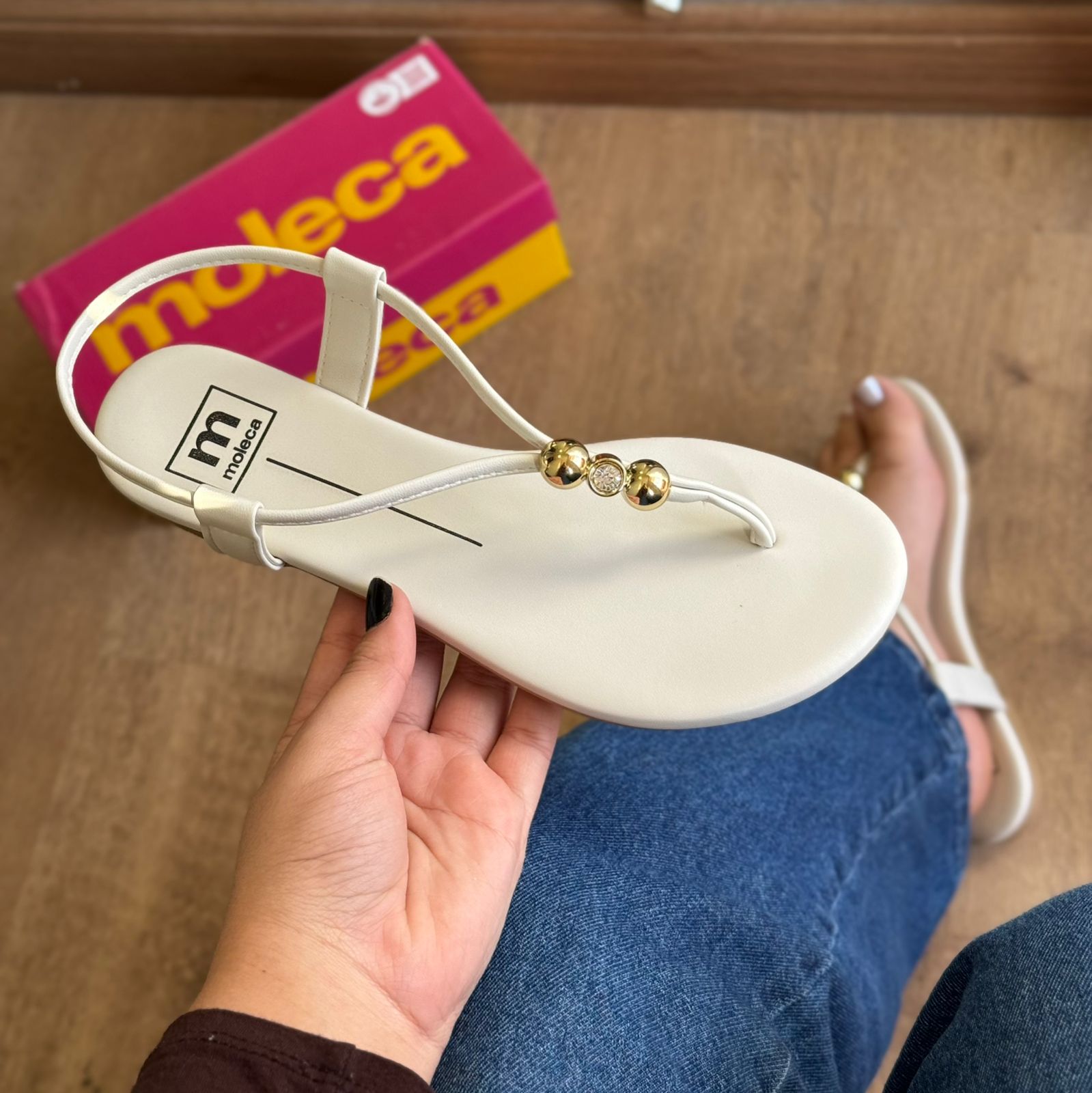 Sandália Moleca Rasteira Casual 5557.101