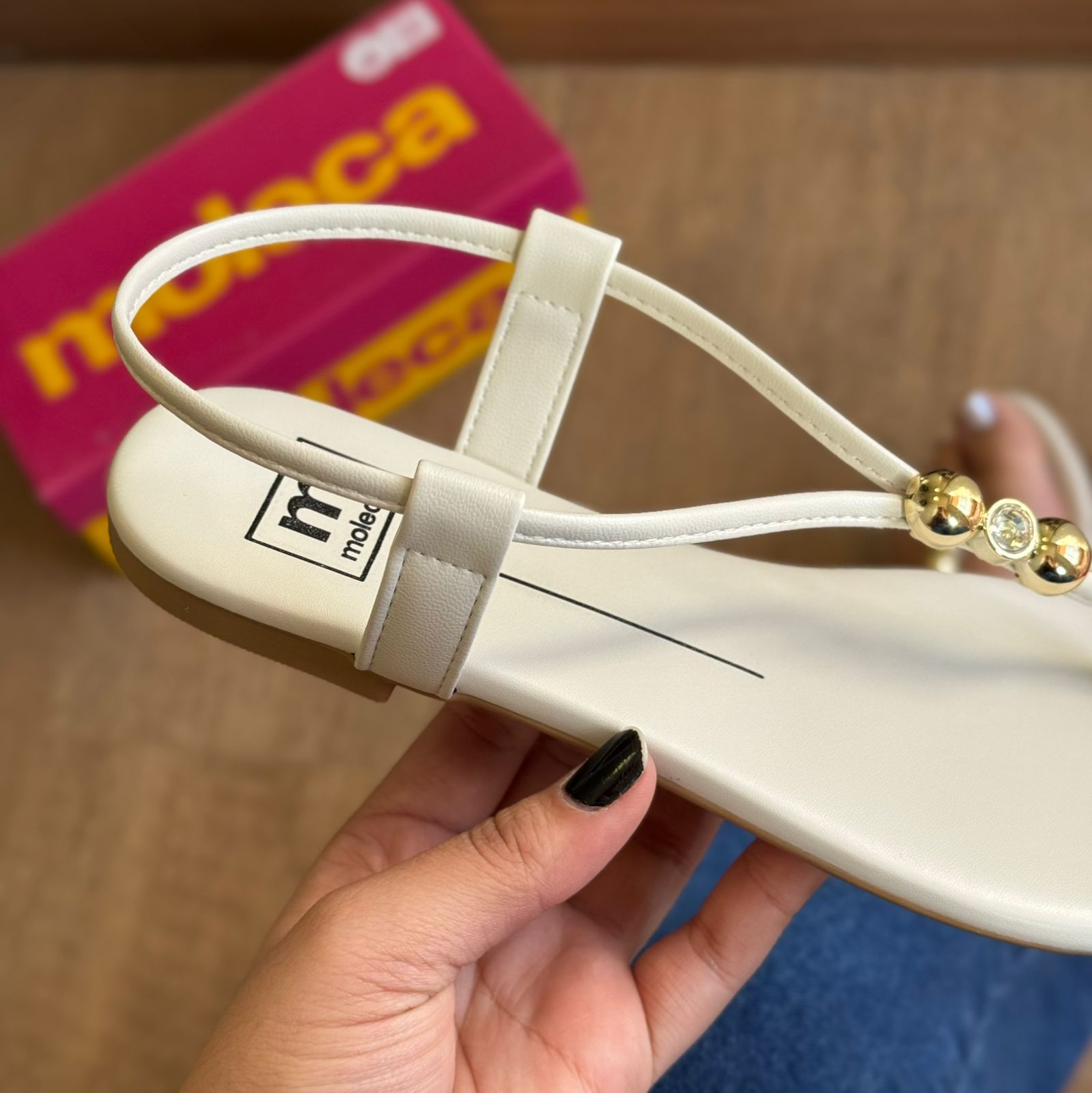 Sandália Moleca Rasteira Casual 5557.101