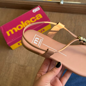 Sandália Moleca Rasteira Casual 5557.101