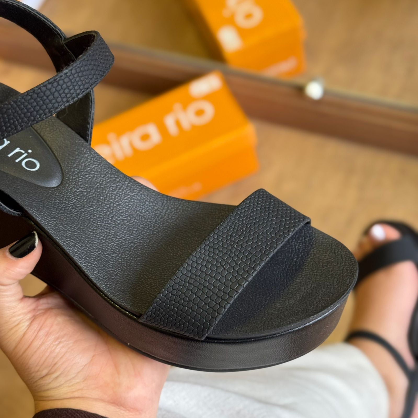 Sandália Salto Beira Rio Casual 8407.135