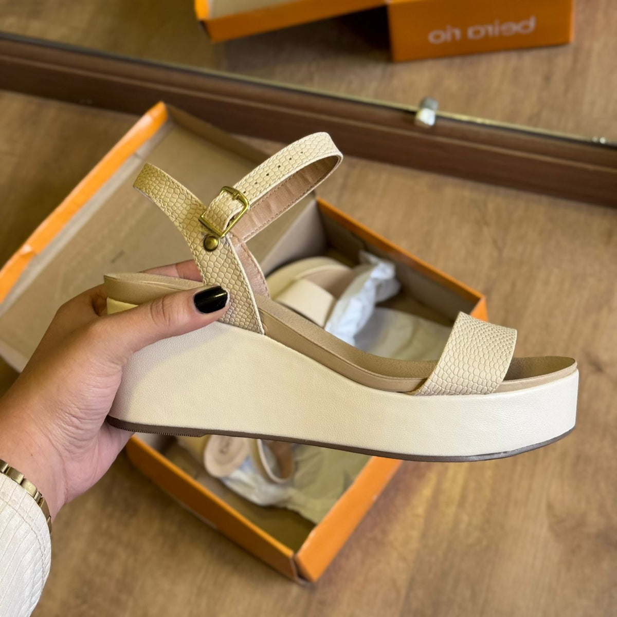 Sandália Salto Beira Rio Casual 8407.135