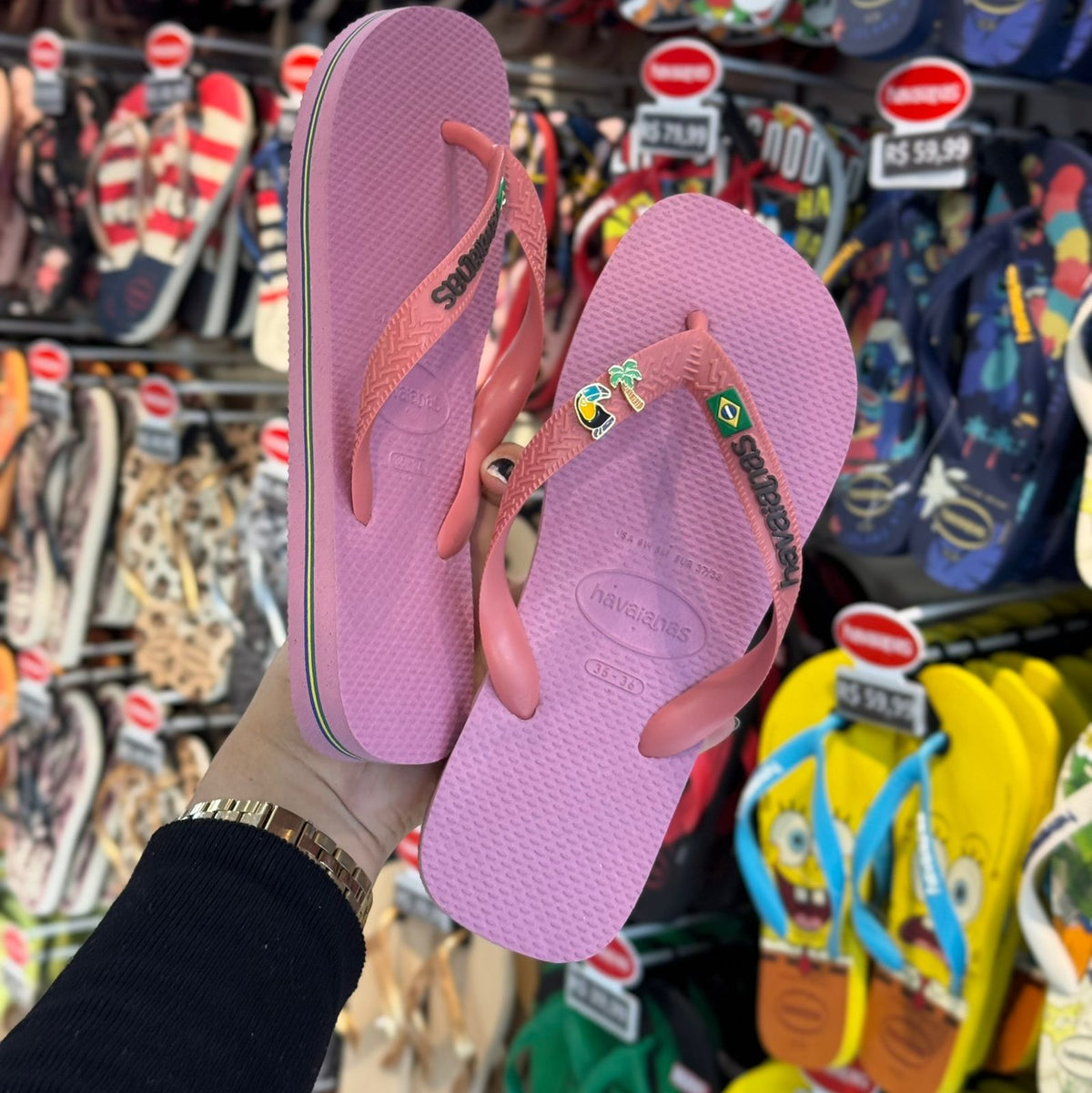 Havaianas Brasil Logo + Pin Tucano e Coqueiro