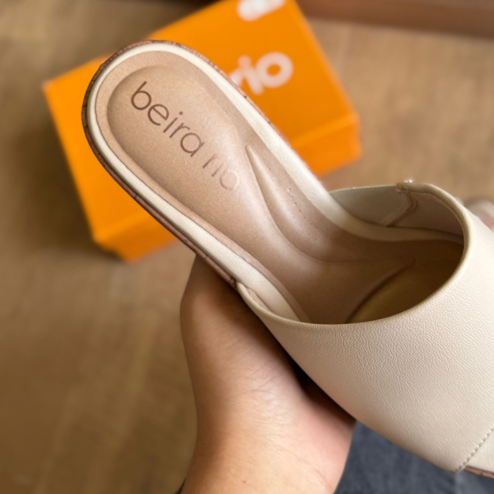 Sandália Beira Rio Salto Bloco Slide 8517.108