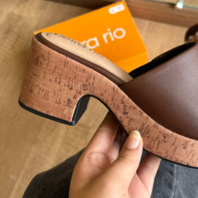 Sandália Beira Rio Salto Bloco Slide 8517.108