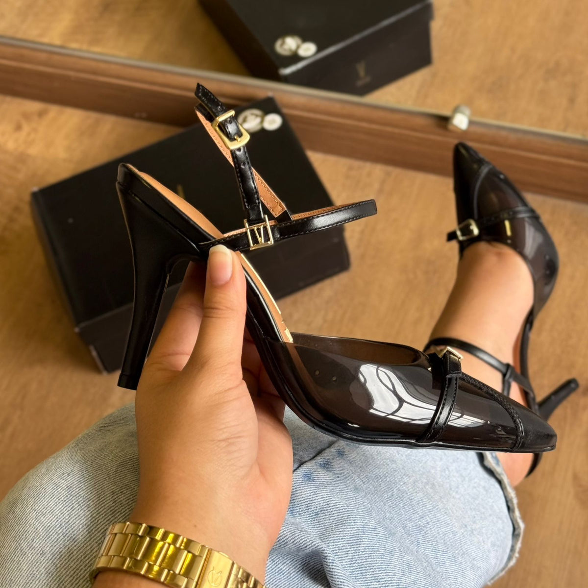 Scarpin Vizzano Detalhe Tela Transparente 1184.1722