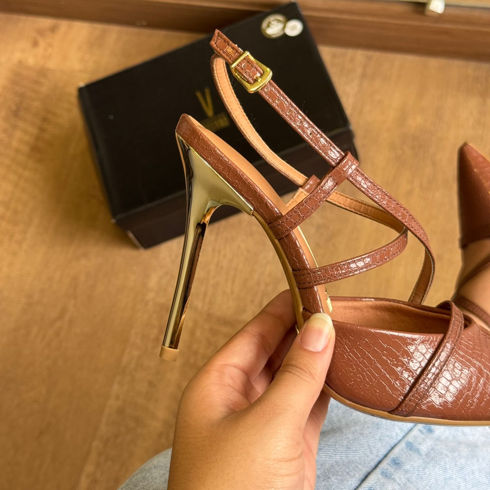 Scarpin Vizzano Croco Verniz Londo 1421.215