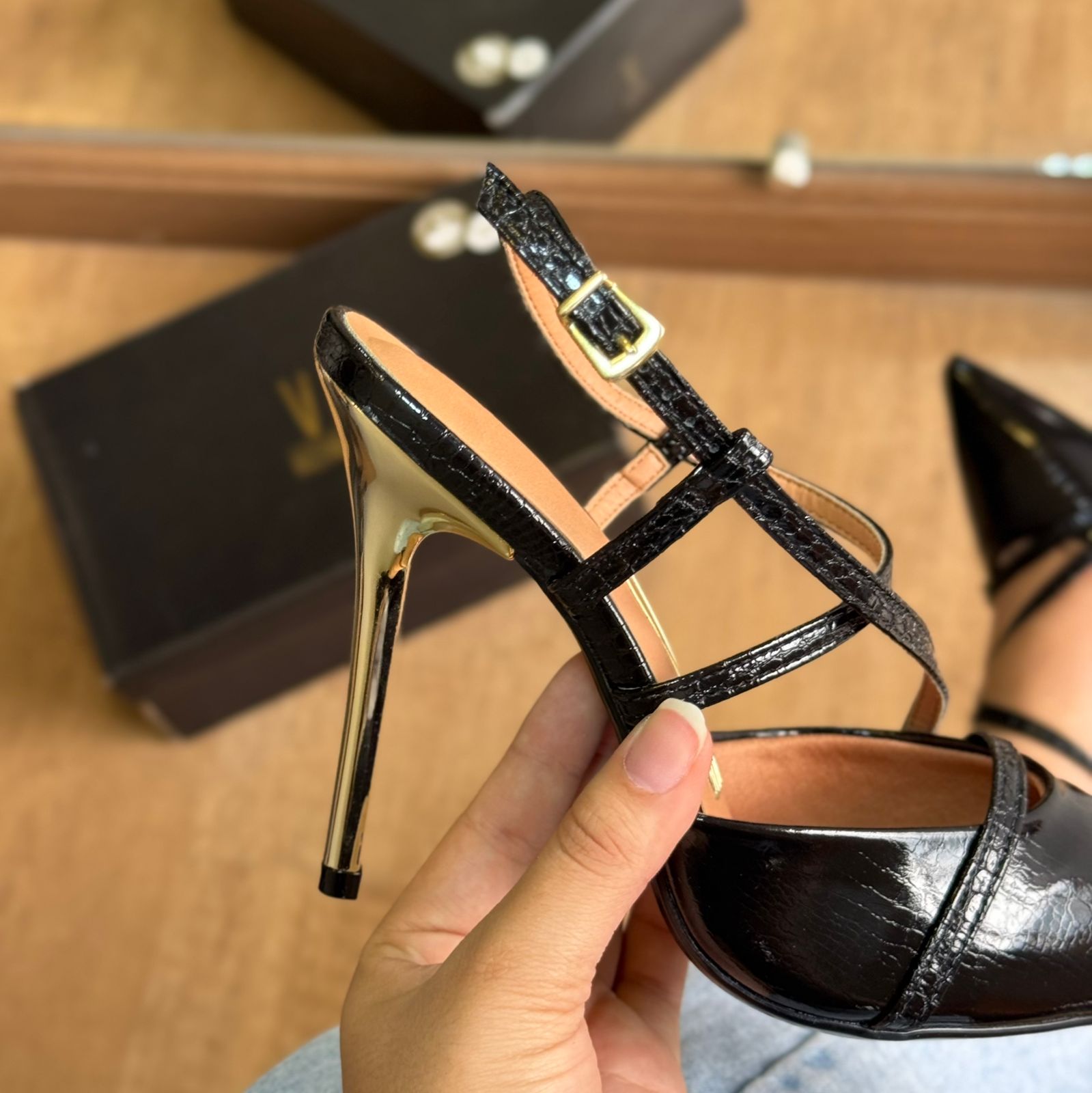 Scarpin Vizzano Croco Verniz Londo 1421.215