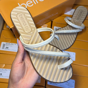 Sandália Beira Rio Rasteira Strass 8519.117