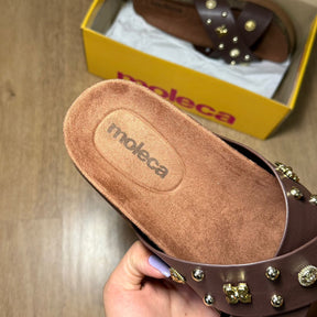 Sandália Papete Moleca em X Pedrarias 5500.112