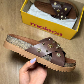 Sandália Papete Moleca em X Pedrarias 5500.112