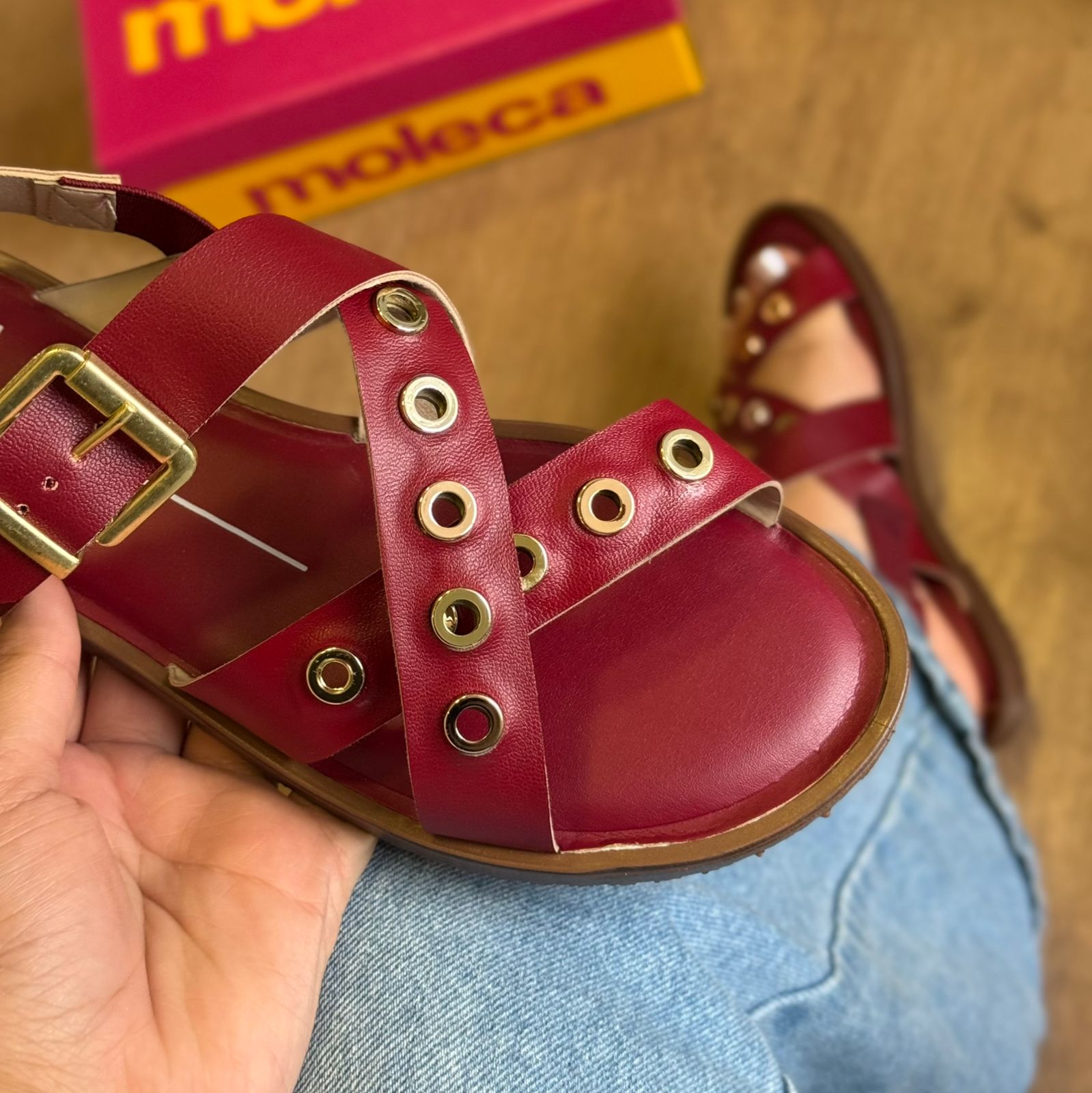 Sandália Rasteira Moleca Tira Argola 5555.203